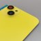 Glass Back For iPhone 14 Plus Yellow Battery Door Camera Lens Bezel Magnetism Ring + Metal Plate Plain Without Logo