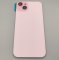 Glass Back For iPhone 15 Plus Pink Battery Door Camera Lens Bezel Magnetism Ring + Metal Plate Plain Without Logo