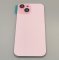 Glass Back For iPhone 15 Pink Battery Door Camera Lens Bezel Magnetism Ring + Metal Plate Plain Without Logo