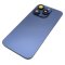 Glass Back For iPhone 15 Pro Blue Titanium Battery Door Camera Lens  Bezel Magnetism Ring + Metal Plate Plain Without Logo