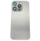 Glass Back For iPhone 15 Pro Natural Titanium Battery Door Camera Lens Bezel Magnetism Ring + Metal Plate Plain Without Logo