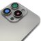 Glass Back For iPhone 15 Pro Natural Titanium Battery Door Camera Lens Bezel Magnetism Ring + Metal Plate Plain Without Logo