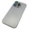 Glass Back For iPhone 15 Pro Natural Titanium Battery Door Camera Lens Bezel Magnetism Ring + Metal Plate Plain Without Logo