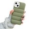 Case For iPhone 13 Pro Green Puffer Down Jacket