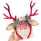 Reindeer Antlers Headband for Christmas Festive Red