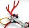 Reindeer Antlers Headband for Christmas Festive Red