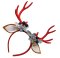 Reindeer Antlers Headband for Christmas Festive Red