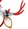 Reindeer Antlers Headband for Christmas Festive Red