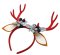 Reindeer Antlers Headband for Christmas Festive Red