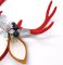 Reindeer Antlers Headband for Christmas Festive Red