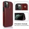 Case For iPhone 14 Plus 15 Plus in Brown Flip Leather Multi Card Holder