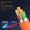 Fast Charging Cable For Mobile Phone 3 in 1 120W Orange Zinc Alloy LED