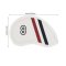 Golf Leather Headcovers Irons Set 9 Pcs Iron Head Covers in White With Stripes