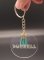 Personalised Keyring Clear Perspex with Key Chain and Coloured Leather Tassle