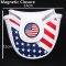 PU Leather USA Flag Golf Half Mallet Putter Club Cover Headcover