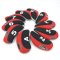 Golf Club Iron Head Covers Protector Headcover Set with Window in Red 10 Pcs