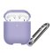 Case For Apple Airpods With Hanger And Hole For LED Lilac Light Purple